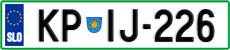 License plate of Slovenia, Cars