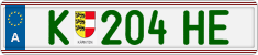 License plate of Austria, Regular plates