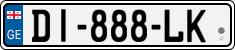 License plate of Georgia, Cars (2014)