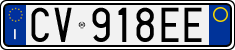 License plate of Italy, Cars (1994 year series)