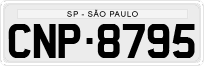 License plate of Brazil, Private owners (1990)