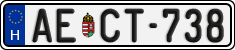 license plates of Hungary, Regular plates (2022)