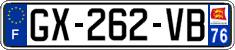 French license plate, SIV (ordinary)
