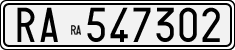 License plate of Italy, Cars (1927 year series)