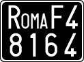 License plate of Italy, Cars (1927 year series)