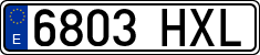 License plates of Spain, Ordinary (2000)