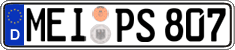 German license plate, Regular plates
