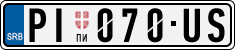 License plate of Serbia, Cars