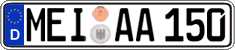 German license plate, Regular plates