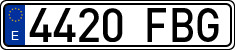 License plates of Spain, Ordinary (2000)