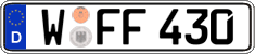 German license plate, Regular plates