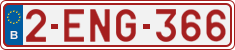 License plate of Belgium, Regular plates (2010)