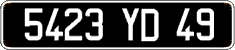 French license plate, FNI