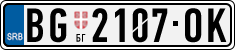 License plate of Serbia, Cars