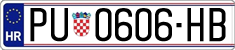 License plate of Croatia, Regular plates