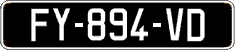 French license plate, SIV (oldtimers)