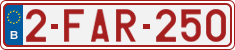 License plate of Belgium, Regular plates (2010)