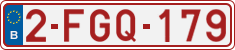 License plate of Belgium, Regular plates (2010)