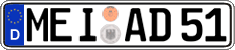German license plate, Regular plates