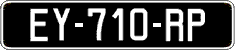 French license plate, SIV (oldtimers)