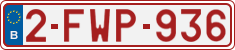 License plate of Belgium, Regular plates (2010)