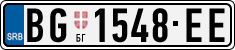 License plate of Serbia, Cars