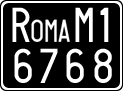 License plate of Italy, Cars (1927 year series)