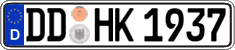 German license plate, Regular plates