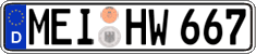 German license plate, Regular plates