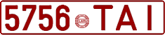 License plate Belarus, Cars (2000)