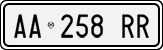 License plate of Italy, Cars (1994 year series)