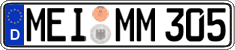 German license plate, Regular plates