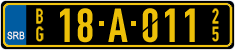License plate of Serbia, Diplomatic