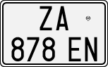License plate of Italy, Cars (1994 year series)