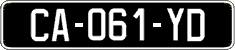French license plate, SIV (oldtimers)