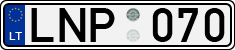 License plate of Lithuania, Cars