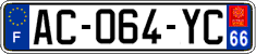 French license plate, SIV (ordinary)