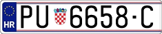 License plate of Croatia, Regular plates