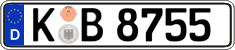 German license plate, Regular plates