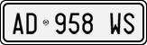 License plate of Italy, Cars (1994 year series)