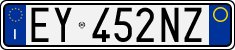License plate of Italy, Cars (1994 year series)