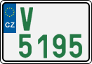 License plate of the Czech Republic, Oldtimers (2001)