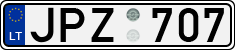 License plate of Lithuania, Cars