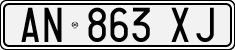 License plate of Italy, Cars (1994 year series)
