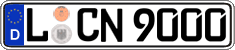 German license plate, Regular plates