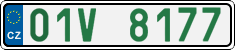 License plate of the Czech Republic, Oldtimers (2001)