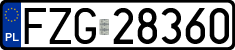 License plates of Poland, Regular car plates