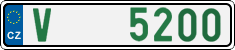 License plate of the Czech Republic, Oldtimers (2001)