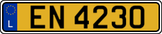 License plate of Luxembourg, 2003 year system