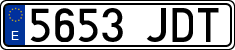 License plates of Spain, Ordinary (2000)